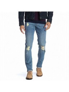 RAIL BNWT Mens Stretch Skinny Blue Jeans Sz 29x32